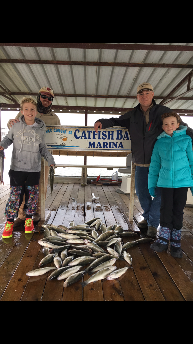 Striper fishing on lake texoma